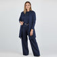 🎉Hot Sale 50% OFF🥳Elegant Longline Cardigan 3-Piece Set – Soft Fabric, Chic Top & Pants for Office Commute & Daily Outings