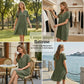 🏖️ 50 % DE RÉDUCTION POUR UNE DURÉE LIMITÉE ! 👗 Robe-tunique à col en V pour femme – Coupe ample, poches et tissu respirant