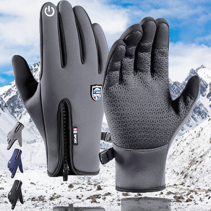 Gants de cyclisme en polaire coupe-vent, imperméables et chauds