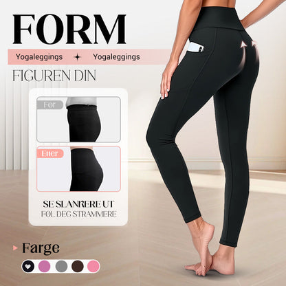 Leggings de yoga à taille haute avec renfort au niveau des fesses, contrôle abdominal et poche latérale