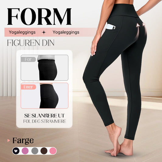 Leggings de yoga à taille haute avec renfort au niveau des fesses, contrôle abdominal et poche latérale
