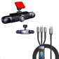 📢📢50 % de réduction !! ⏰ Caméra Embarquée 360° – Vision Nocturne Ultra HD, Surveillance Parking 24h & Enregistrement en Boucle ! 🚘🛡️