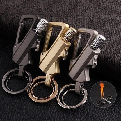 🔥Porte-clés Briquet à Silex💖Étanche, Rechargeable & 10 000 Utilisations | Idéal Survie, Camping & Cadeau
