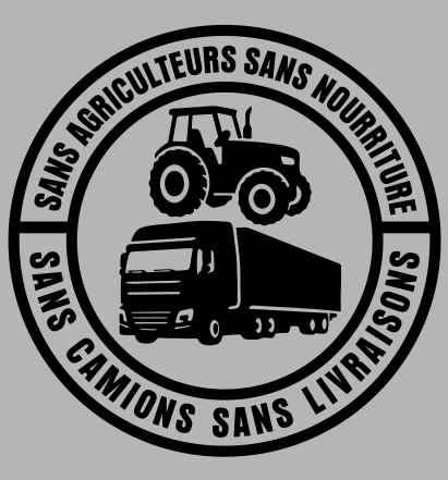 📢🇫🇷🎅1 acheté 1 offert💕🔥Sans agriculteurs, pas de nourriture, sans camions, pas de livraisons Autocollant en vinyle – Décalcomanie de 140 mm