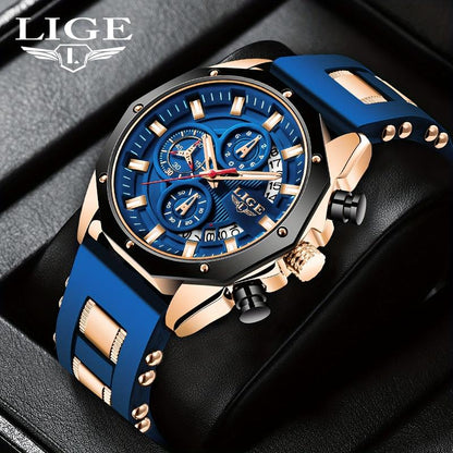 ⌚⚡ Montre sport homme LIGE – Quartz, chronographe, étanche, un garde-temps fiable et stylé pour le sport, l’outdoor et le quotidien, à porter en toutes circonstances 🏔️💧