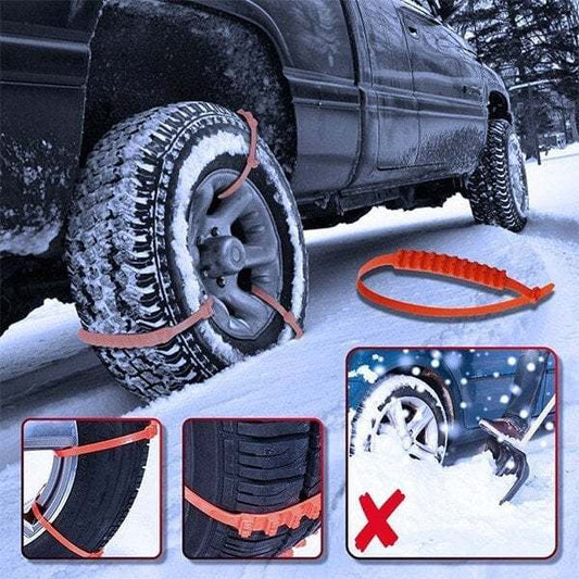 🚗 DERNIER JOUR – 50% DE RÉDUCTION ! ✨ Chaînes Antidérapantes en Nylon – Installation en 10s, Résistent à -35°C, pour Neige, Glace & Boue ! ❄️🔒