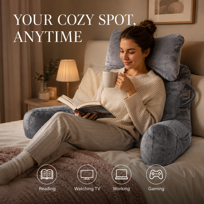 Coussin de lecture multifonctionnel avec soutien lombaire