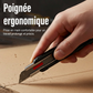 📢📢50% DE RÉDUCTION !!! ⏰🔪 Couteau Utilitaire Pro – Acier au Carbone, Verrouillage Sécurisé & 10 Lames Incluses | ABS Renforcé + Poignée Ergonomique ⚡