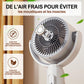 Ventilateur Télécommandé à Oscillation Automatique et Hauteur Réglable - Utilisation de bureau, sur pied ou au sol