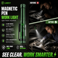 🔦🧲 Lampe de travail multifonctionnelle à aimant puissant – Format stylo, fixation sûre sur toute surface métallique, éclairez vos chantiers, capots et étagères sans tenir la lampe, le couteau suisse des mécano et bricoleurs ⚙️💡