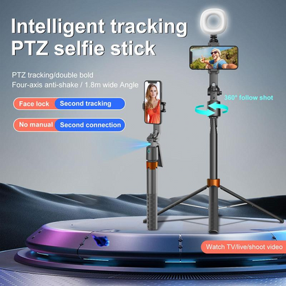 ⏳Offre spéciale à durée limitée ⏰ Perche à selfie PTZ intelligente avec suivi du visage, 180 cm