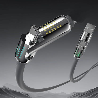 🐣💡⚡ Câble de Données 4‑en‑1 Charge Rapide | Lumière Clignotante Douce • Promo Pâques ✨🎁