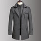 🔈45% DE RÉDUCTION!🧥MANTEAU HOMME DOUBLE COL🍂Laine Chaude Premium, Coupe Moderne pour Automne-Hiver, Style Élégant Intemporel✨