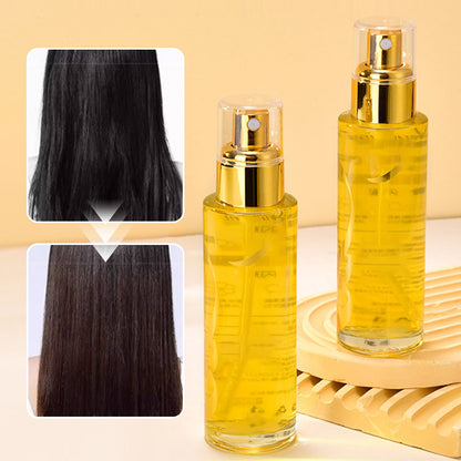 Huile légère en spray pour cheveux - Hydratante et lissante