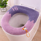Housse de Siège de Toilette Tricotée Douce, Chaude, Universelle et Lavable avec Poignée