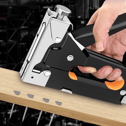 🔨 PROMO LIMITÉE 50% DE RÉDUCTION ! ✨ Pistolet à Clous 3 en 1 – Manuel, pour Bois, 600 Clous Inclus ✨