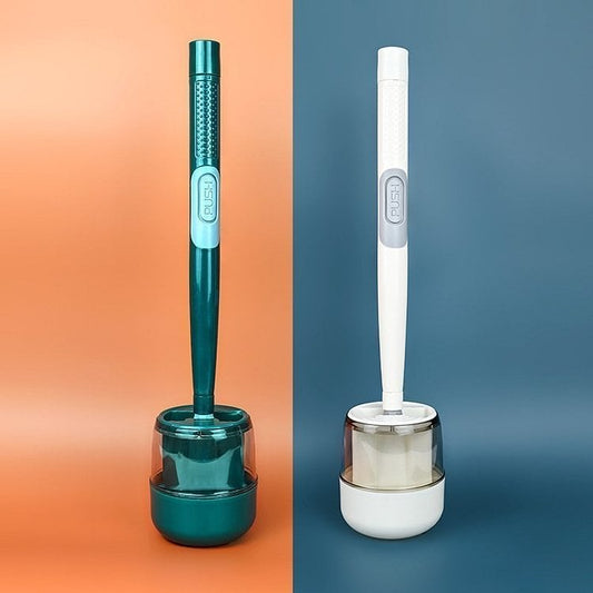 vendre à un prix très bas✨  Brosse de toilette domestique en silicone à longues mains