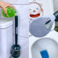 vendre à un prix très bas✨  Brosse de toilette domestique en silicone à longues mains