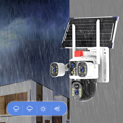 ☀️ 60% de réduction – Offre spéciale ! 📸 Caméra dôme solaire à triple objectif 360° – Surveillance complète