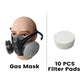 🔥Protection efficace – Masque à gaz double filtre au charbon actif