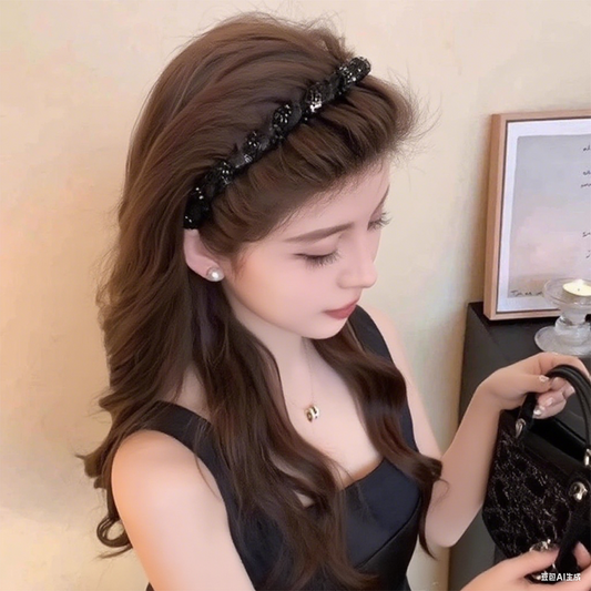 Serre-tête en Strass avec Dents pour Femme