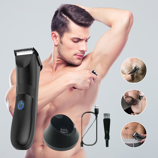Tondeuse Étanche pour le Corps avec Lumière LED pour Hommes