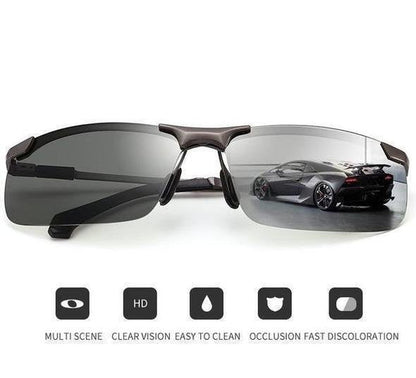 Lunettes de soleil photochromiques 2026 avec lentille polarisée anti-éblouissante (50 % de réduction)