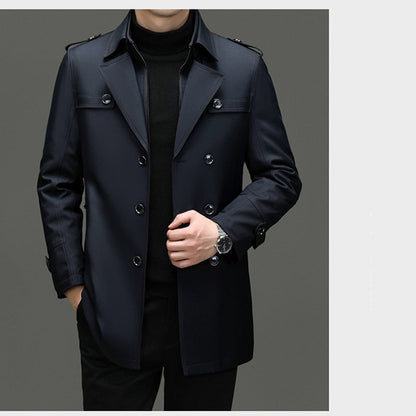 🔥59% de réduction🔥Trench-coat mi-long pour homme avec doublure amovible