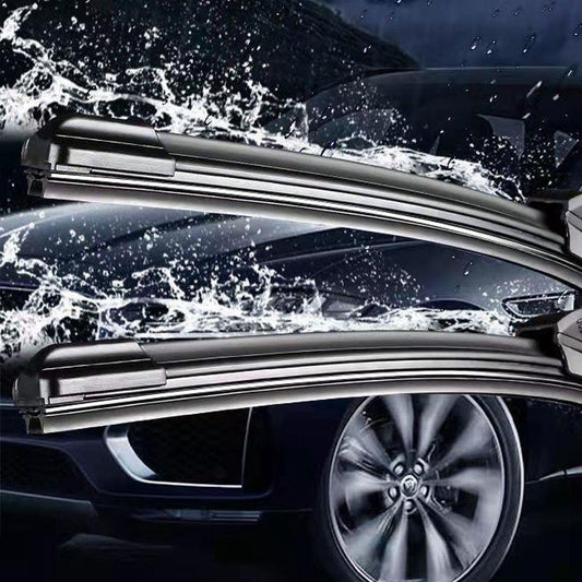 📉 Promo exclusive – seulement aujourd’hui！⚡⚡-Essuie-glace multifonctionnel à double bande en caoutchouc sans armatures