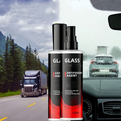 📢📢50 % de réduction！！！🚗 Spray Anti-Buée Longue Durée - Élimine Rapidement la Condensation sur Vitres et Miroirs - Sécurise la Conduite, Convient aux Lunettes et Visières