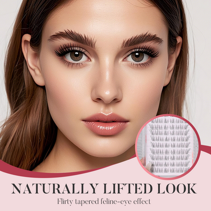 10 rangées de faux cils auto-adhésifs