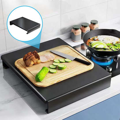 Housse et Étagère 2-en-1 Multifonction en Acier au Carbone pour Plaque de Cuisine