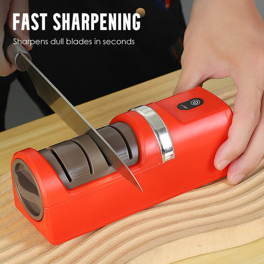 🔥2026 Dernier modèle amélioré ! Aiguiseur automatique pour couteaux de cuisine – Affûtage rapide, rechargeable et sans fil 🗡️🔋