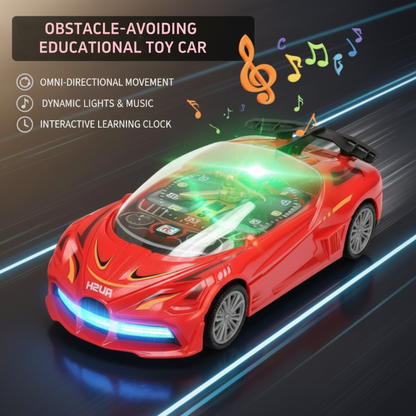 Voiture éducative évitant les obstacles