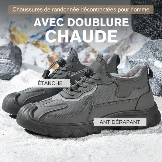 Chaussures de randonnée décontractées pour homme avec doublure chaude