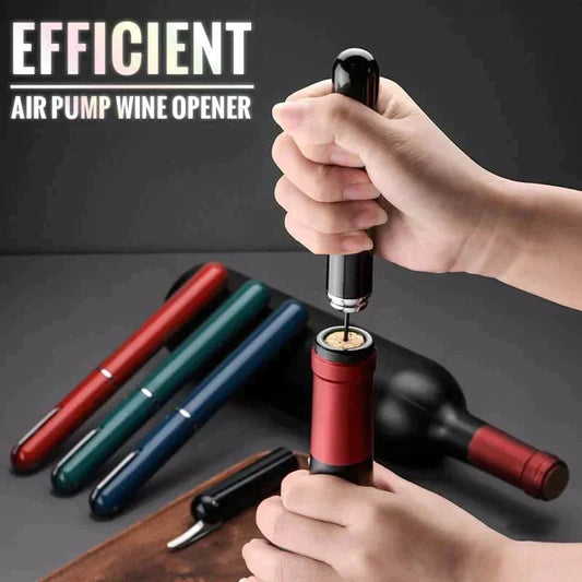 🍷Tire-bouchon à Pression d'Air – Ouvre en 3 Secondes, Design Stylo & Bouchon Inclus 🎁