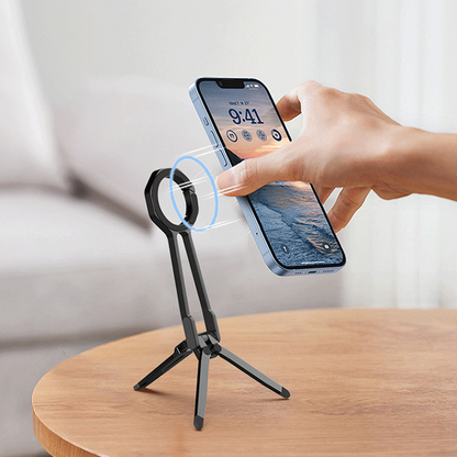 Support de téléphone portable magnétique 4-en-1 avec mousqueton portable