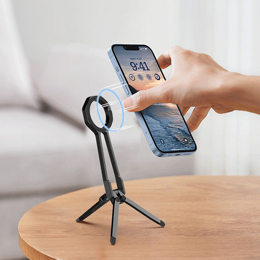 Support de téléphone portable magnétique 4-en-1 avec mousqueton portable