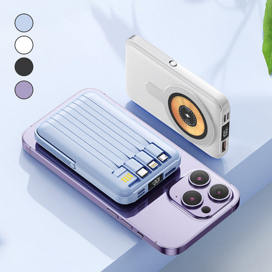 Magnétique sans fil Power Bank 10000mAh Chargrs rapide avec support téléphonique