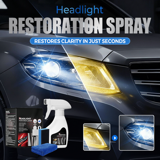 🔥 50 % DE RÉDUCTION 🔥 Spray de restauration pour phares – Restaurez vos phares ternis en quelques minutes !