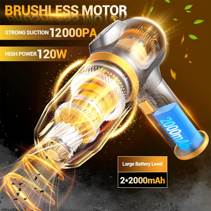 💐🚗🏠 PROMO -50% ! Mini Aspirateur Portatif Sans Fil 4-en-1 – 12 000 Pa, Léger & Prêt à l’Emploi (Offre Flash)