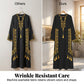 Robe caftan femme à imprimé ethnique avec col en V