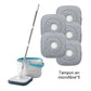 Hands-Free Flat Mop and Bucket Kit with Water Separation System