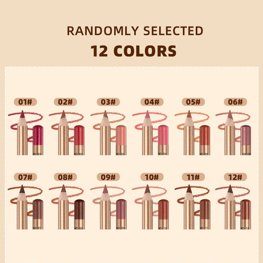 💄 2 achetés, le 1e offert 💋 Coffret de 12 crayons à lèvres anti-bavures – Longue tenue et waterproof – Fini mat et application fluide – Un contour parfait pour tous les looks 💖