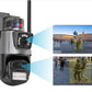Caméra de surveillance double objectif avec vision nocturne