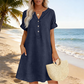 🏖️ 50 % DE RÉDUCTION POUR UNE DURÉE LIMITÉE ! 👗 Robe-tunique à col en V pour femme – Coupe ample, poches et tissu respirant
