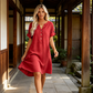 🏖️ 50 % DE RÉDUCTION POUR UNE DURÉE LIMITÉE ! 👗 Robe-tunique à col en V pour femme – Coupe ample, poches et tissu respirant