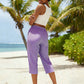 👖 50 % DE RÉDUCTION EN CE MOMENT ! 💐 Pantalon capri à carreaux d'été pour femme