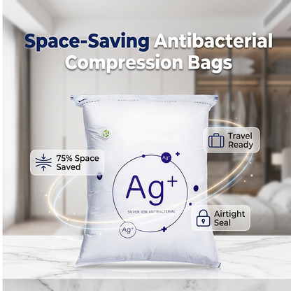 Sac de rangement compressible antibactérien pour vêtements et couettes