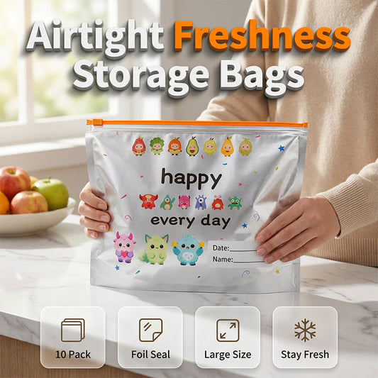 ✨Achetez 2 recevez 1 gratuit 💥Sacs de rangement réutilisables en aluminium refermables (10 pièces)